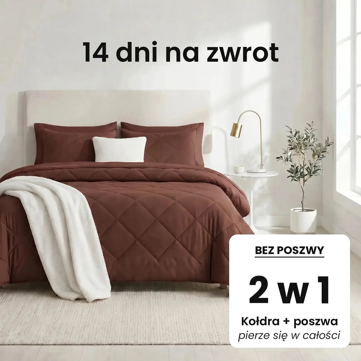 DormiPuro® 2-i-1-täcke [pl] – Kakaobrun