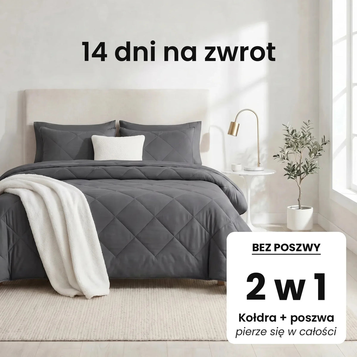 DormiPuro® 2-i-1-täcke [pl] – Månegrå