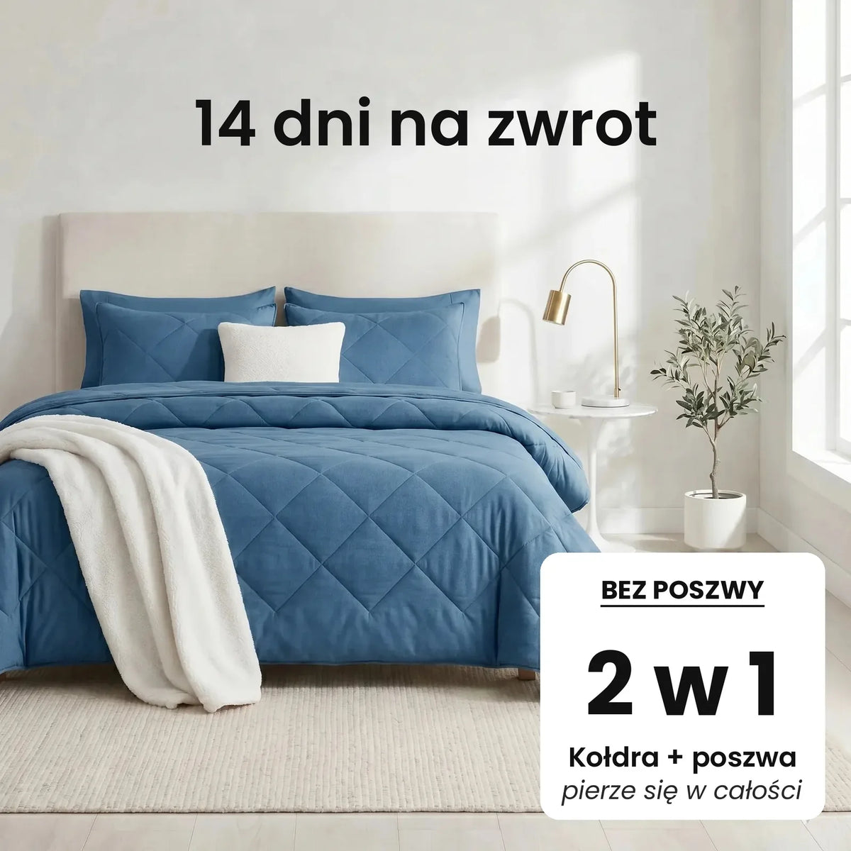 DormiPuro® 2-i-1-täcke [pl] – Kustblå