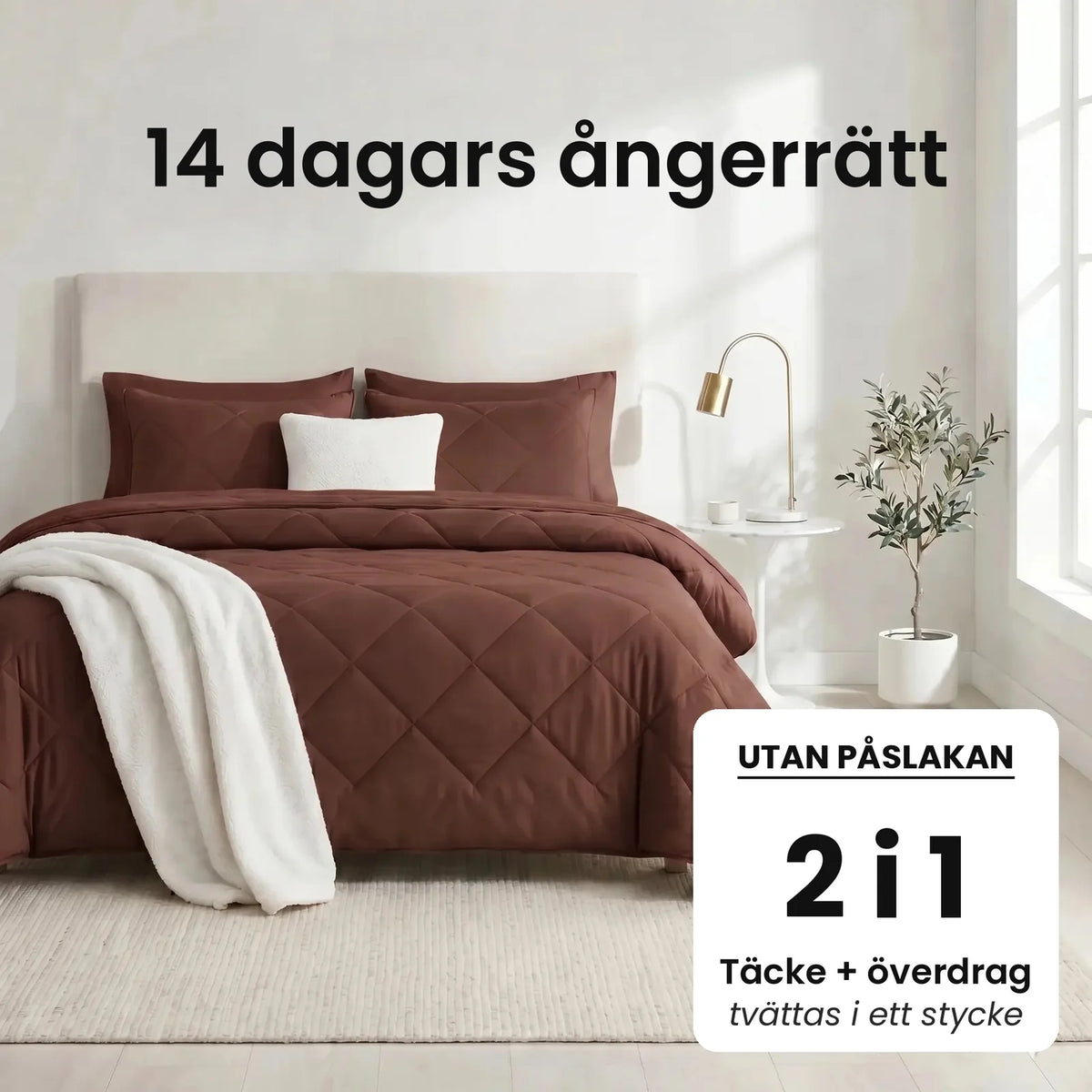 DormiPuro® 2-i-1-täcke [sv] – Kakaobrun