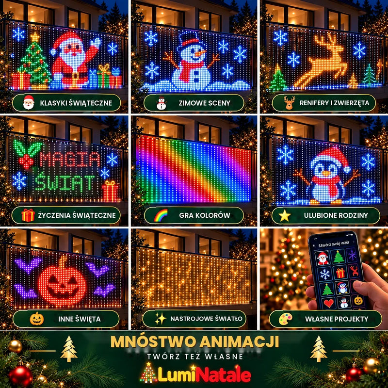 LumiNatale – animerad LED-gardin för balkongen, med app [pl] #2