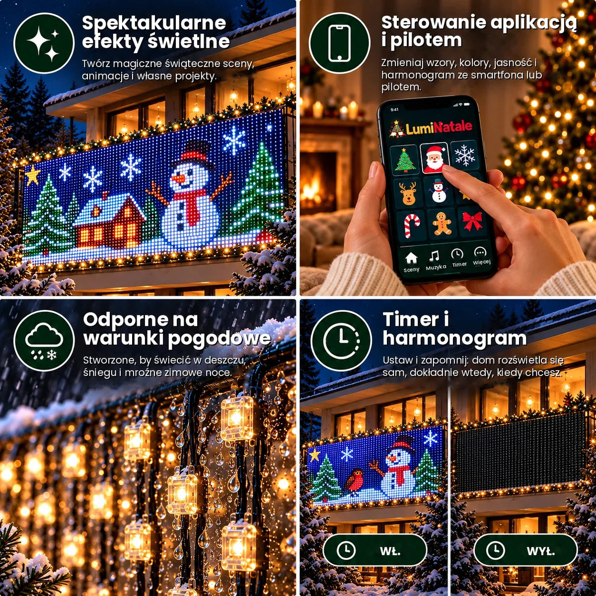 LumiNatale – animerad LED-gardin för balkongen, med app [pl] #3