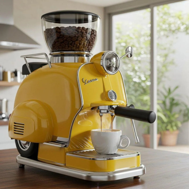 Moka Scooter espressomaskin – Gul