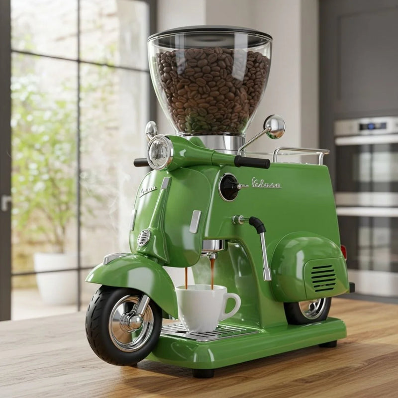 Moka Scooter espressomaskin – Grön