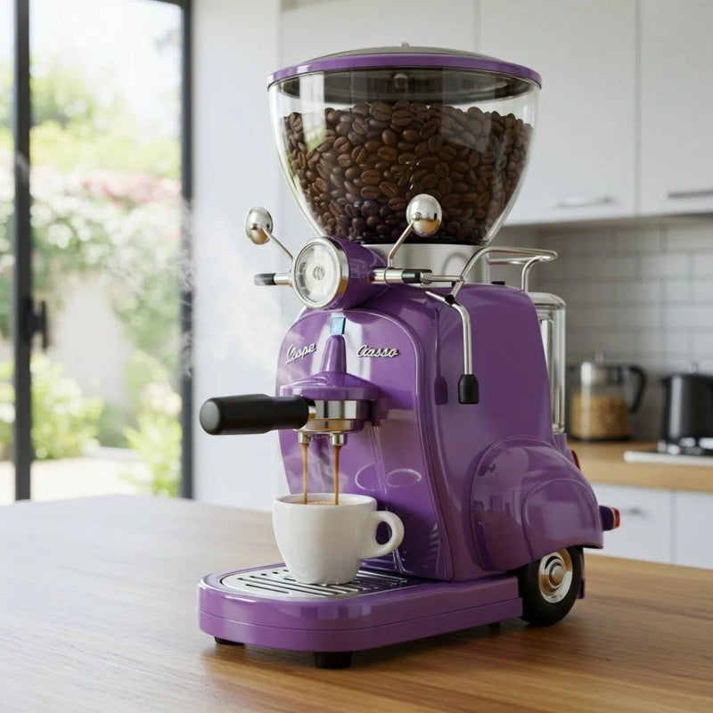 Moka Scooter espressomaskin – Lila